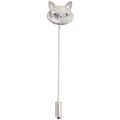 Broches Cravate Avenue Signature Boutonni&egrave;re T&ecirc;te de renard Gris Grenoble