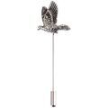 Broches Cravate Avenue Signature Boutonni&egrave;re Oiseau Gris Grenoble