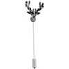Broches Cravate Avenue Signature Boutonni&egrave;re T&ecirc;te de cerf Gris