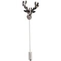 Broches Cravate Avenue Signature Boutonni&egrave;re T&ecirc;te de cerf Gris Grenoble