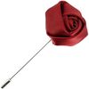 Broches Cravate Avenue Signature Boutonni&egrave;re rose satin Rouge