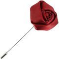Broches Cravate Avenue Signature Boutonni&egrave;re rose satin Rouge Grenoble