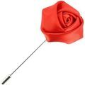 Broches Cravate Avenue Signature Boutonni&egrave;re rose satin Rouge Grenoble