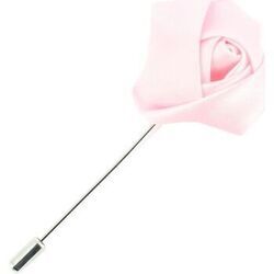 Broches Cravate Avenue Signature Boutonni&egrave;re rose satin Rose