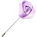 Broches Cravate Avenue Signature Boutonni&egrave;re rose satin Violet Grenoble