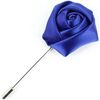 Broches Cravate Avenue Signature Boutonni&egrave;re rose satin Bleu