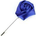 Broches Cravate Avenue Signature Boutonni&egrave;re rose satin Bleu Grenoble