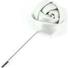 Broches Cravate Avenue Signature Boutonni&egrave;re rose satin Gris