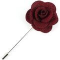 Broches Cravate Avenue Signature Boutonni&egrave;re rose sauvage Rouge