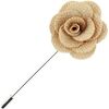 Broches Cravate Avenue Signature Boutonni&egrave;re rose sauvage Marron