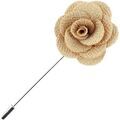 Broches Cravate Avenue Signature Boutonni&egrave;re rose sauvage Marron Grenoble