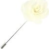 Broches Cravate Avenue Signature Boutonni&egrave;re rose sauvage Blanc