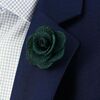 Broches Cravate Avenue Signature Boutonni&egrave;re rose sauvage Vert