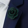 Broches Cravate Avenue Signature Boutonni&egrave;re rose sauvage Vert Grenoble
