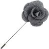 Broches Cravate Avenue Signature Boutonni&egrave;re rose sauvage Gris