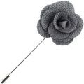 Broches Cravate Avenue Signature Boutonni&egrave;re rose sauvage Gris Grenoble