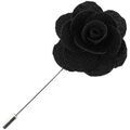 Broches Cravate Avenue Signature Boutonni&egrave;re rose sauvage Noir