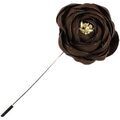 Broches Cravate Avenue Signature Boutonni&egrave;re Pivoines Marron Grenoble