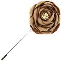 Broches Cravate Avenue Signature Boutonni&egrave;re Pivoines Marron Grenoble
