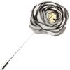 Broches Cravate Avenue Signature Boutonni&egrave;re Pivoines Gris