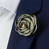 Broches Cravate Avenue Signature Boutonni&egrave;re Pivoines Vert