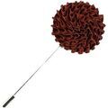 Broches Cravate Avenue Signature Boutonni&egrave;re Dahlia Marron