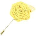 Broches Cravate Avenue Signature Boutonni&egrave;re rose et feuille dor&eacute;e Jaune Grenoble
