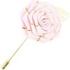 Broches Cravate Avenue Signature Boutonni&egrave;re rose et feuille dor&eacute;e Rose