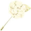 Broches Cravate Avenue Signature Boutonni&egrave;re rose et feuille dor&eacute;e Marron Grenoble