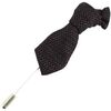 Broches Cravate Avenue Signature Boutonni&egrave;re mini cravate stripe Rouge