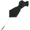 Broches Cravate Avenue Signature Boutonni&egrave;re mini cravate stripe Noir Grenoble