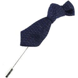 Broches Cravate Avenue Signature Boutonni&egrave;re mini cravate stripe Bleu