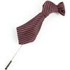 Broches Cravate Avenue Signature Boutonni&egrave;re mini cravate stripe Rouge
