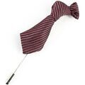 Broches Cravate Avenue Signature Boutonni&egrave;re mini cravate stripe Rouge Grenoble