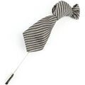 Broches sur Grenoble : Broches Cravate Avenue Signature Boutonni&egrave;re mini cravate stripe Gris