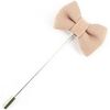 Broches Cravate Avenue Signature Boutonni&egrave;re mini noeud pap Marron