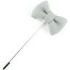 Broches Cravate Avenue Signature Boutonni&egrave;re mini noeud pap Gris