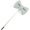 Broches Cravate Avenue Signature Boutonni&egrave;re mini noeud pap Gris Grenoble