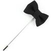 Broches Cravate Avenue Signature Boutonni&egrave;re mini noeud pap Noir