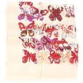 Echarpe Brochier Soieries 1890 Carr&eacute; 90 Dufy Papillons Multicolore