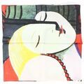 Echarpe Brochier Soieries 1890 Carr&eacute; 90 Picasso Le r&ecirc;ve, Marie-Th&eacute;r&egrave;se Multicolore