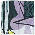 Echarpe Brochier Soieries 1890 Carr&eacute; 90 Picasso Nu au bouquet d'Iris et au miroir Multicolore