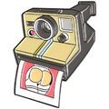 Broches Clj Charles Le Jeune Pin's Polaroid Marron Grenoble
