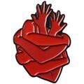 Broches Clj Charles Le Jeune Pin's Cardiologue, coeur embrass&eacute; rouge Rouge Grenoble