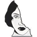 Broches Clj Charles Le Jeune Pin's Face femme vivante Noir