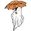 Broches Clj Charles Le Jeune Pin's Halloween, Fant&ocirc;me et parapluie orange Orange