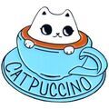 Broches Clj Charles Le Jeune Pin's Cat Puccino Bleu Grenoble