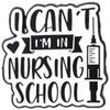 Broches Clj Charles Le Jeune Pin's I can't i am in nursing school Noir