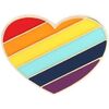 Broches Clj Charles Le Jeune Pin's Gay pride, Coeur arc en ciel heureux Multicolore
