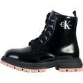 Chaussures enfants sur Grenoble : Bottines enfant Calvin Klein Jeans Bottine &agrave; Lacets Jeans Lace-Up Bootie Noir